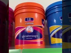 5 Galon 20L Yuvarlak Plastik Kova PP Malzemesi Özelleştirilmiş Logo