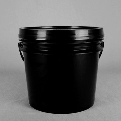 4.8L PP Siyah Yuvarlak Plastik Kova 1 Galon Plastik Boya Kovası