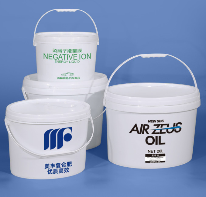 Her yüzey ve malzeme için 1.2KG yuvarlak buz dayanıklı plastik boya kovaları