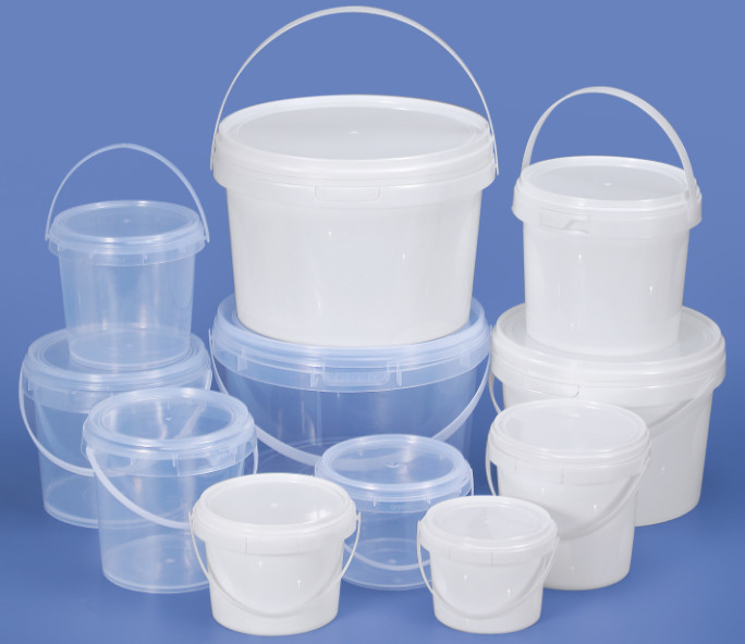 HDPE Malzeme Plastik Gıda Kovası Beyaz Veya Diğer Renk 0.2L-20L