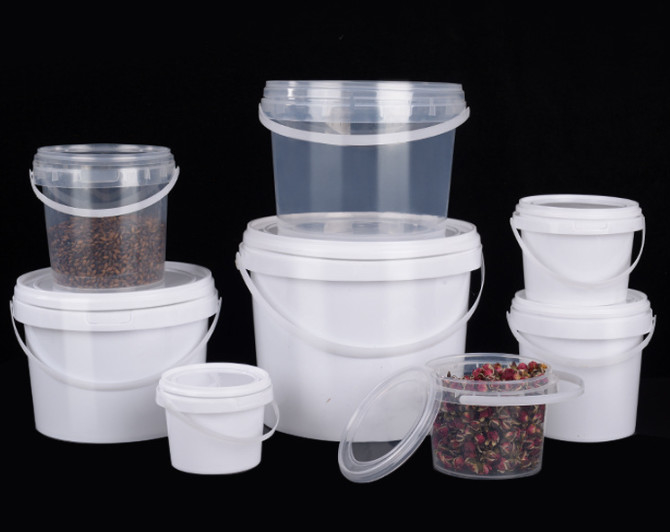 HDPE Malzeme Plastik Gıda Kovası Beyaz Veya Diğer Renk 0.2L-20L
