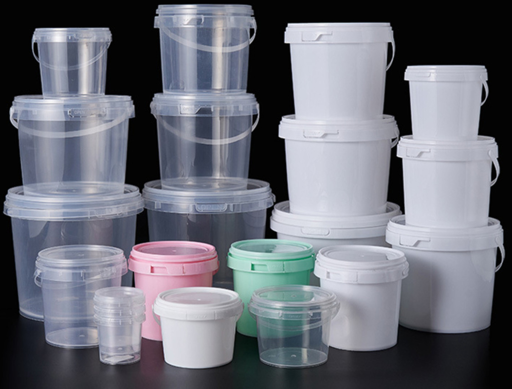 Kapağı olan kova Plastik yemek kova baskı içinIML veya ısı transferi veya ekran baskı
