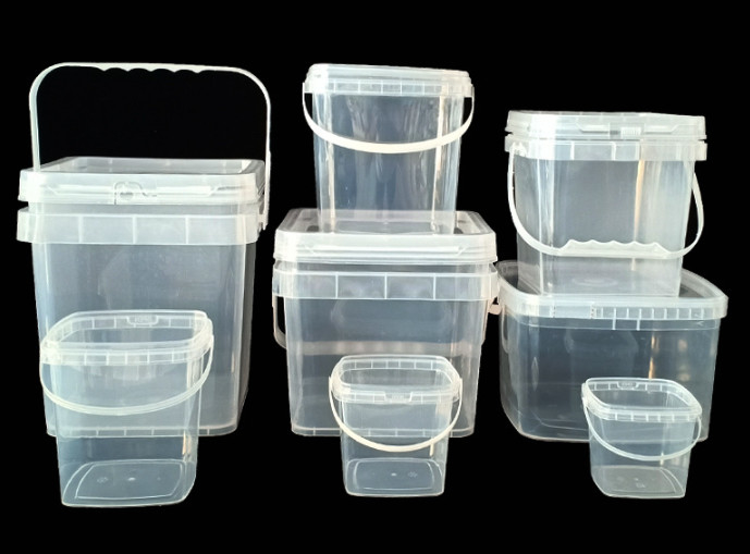 Gıda sınıfı 1,2 kg kapasiteli pazar için kare plastik konteyner