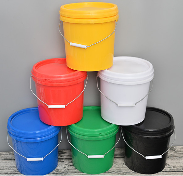 0.8-1.5mm kalınlığı yuvarlak plastik kova pürüzsüz yüzey ve gerekli logo ile