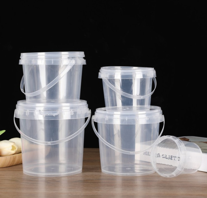 Kullanılabilir kapağı ve kolu olan özelleştirilebilir plastik yemek kovası CAS/FDA/SGS/ISO9001 sertifikası