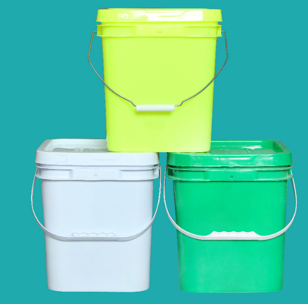 Kimyasal Direnci Kare Plastik Kovası 1.2 Kg Gıda Kaliteli Boya Oyuncakları için