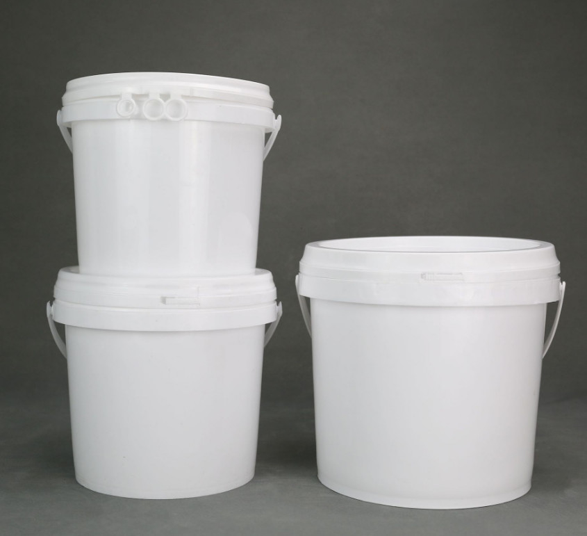 Kimyasal Kovası PP/HDPE Beyaz Kapağı İçerilen IML Isı Transferi Ekran Baskı için