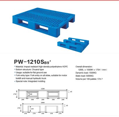 Verimli depolama için korozyona dayanıklı yığılabilir plastik palet