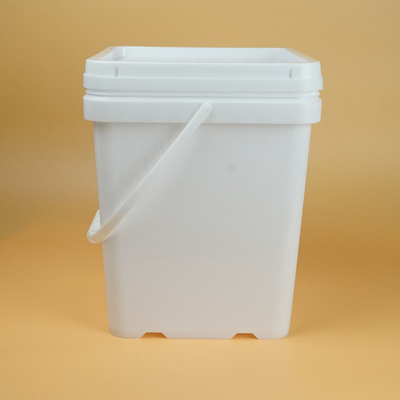 PP Malzemeli Kare Plastik Kapaklı Kova 1.2 Kg Ağırlık