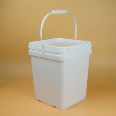 PP Malzemeli Kare Plastik Kapaklı Kova 1.2 Kg Ağırlık