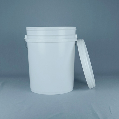 20 Litrelik Yağ Tankı Yuvarlak Plastik Kova, Kapaklı ve Kulplu