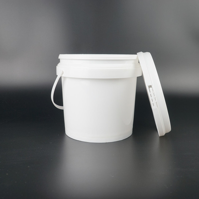 Ev ve İş İçin 4L Yuvarlak Plastik Kova Yeniden Kullanılabilir Saklama Kabı