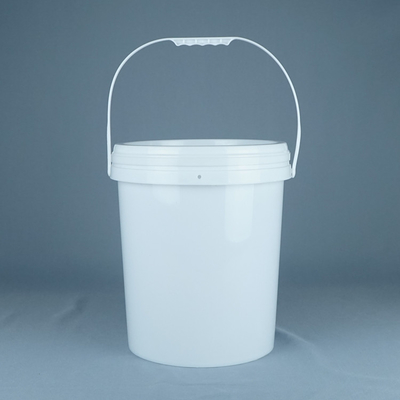 Kapaklı ve Saplı 15kg Boya Yuvarlak Plastik Ambalaj Kabı