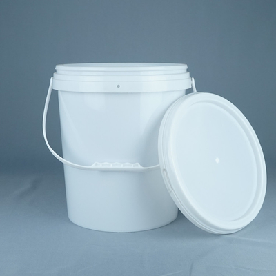 Kapaklı ve Saplı 15kg Boya Yuvarlak Plastik Ambalaj Kabı