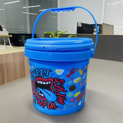 Uygun Saplı Küçük Yuvarlak Plastik Gıda Sınıfı Kovalar