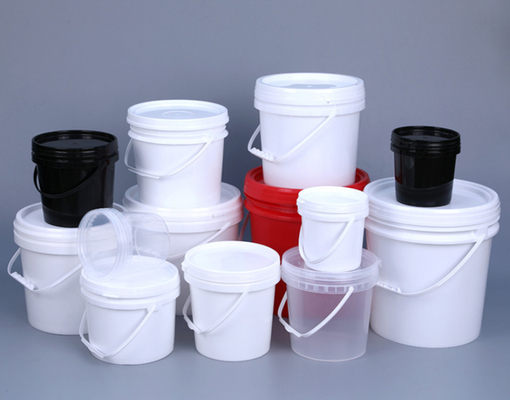 Tekrar kullanılabilir yuvarlak şekilli gıda kalitesi beyaz kovalar 1-5L çevre dostu ve dayanıklı