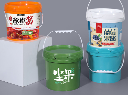 Uygulanabilir Plastik Depolama Kovası / El ile Gıda Derecesi Kovası
