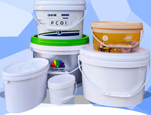 PP / HDPE malzemesi Oval Plastik kova IML Baskı veya ekran baskı ile