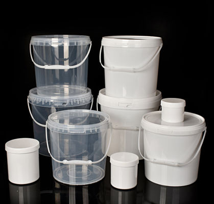 IML Baskılı Şeffaf Plastik Kova Dayanıklı Kova Şekli T/T Kabul Ediliyor