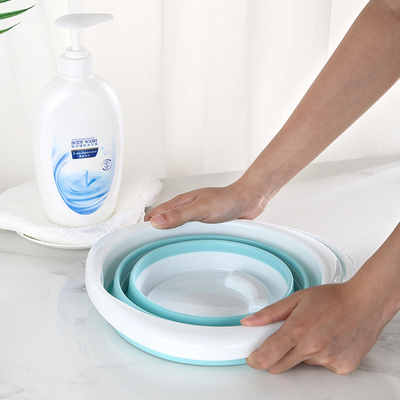 Yüklenmesi kolay katlanabilir plastik kova, seyahat için hafif katlanabilir