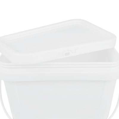 Gıda sınıfı kare plastik kova IML / ısı transferi / ekran baskı ile 1.2 Kg