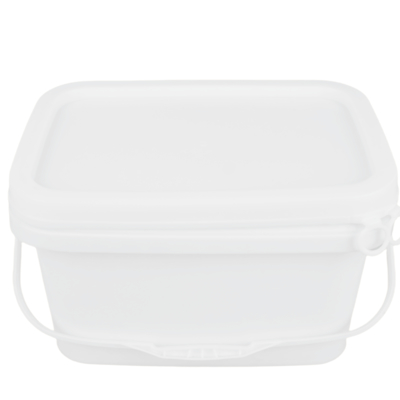 1.2 Kg kare plastik konteyner % 100 PP hammadde ile yapılmıştır