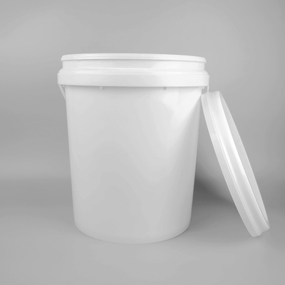 18L PP 5 Galon Siyah Plastik Kova Yuvarlak Şeffaf Gıda Sınıfı