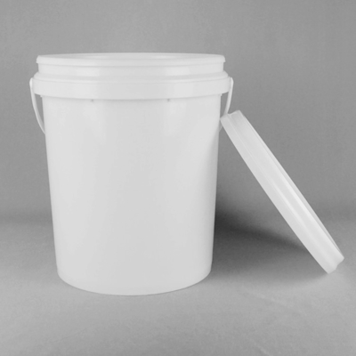 18L PP 5 Galon Siyah Plastik Kova Yuvarlak Şeffaf Gıda Sınıfı