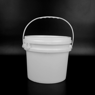 1 Galon 19*17*17.2cm Yuvarlak Plastik Kova Beyaz Plastik Saplı