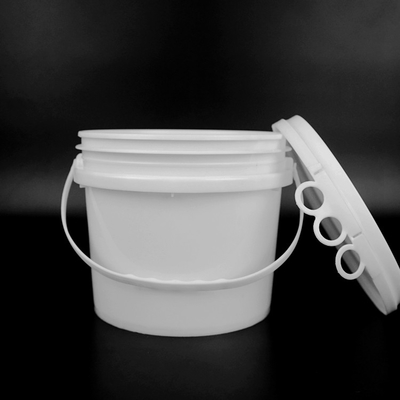 1 Galon 19*17*17.2cm Yuvarlak Plastik Kova Beyaz Plastik Saplı