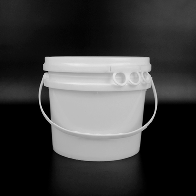 1 Galon 19*17*17.2cm Yuvarlak Plastik Kova Beyaz Plastik Saplı