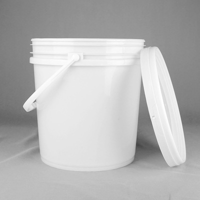 ISO9001 Sertifikası ile 4.5 Galon Yuvarlak Plastik Kova Beyaz Plastik Kova