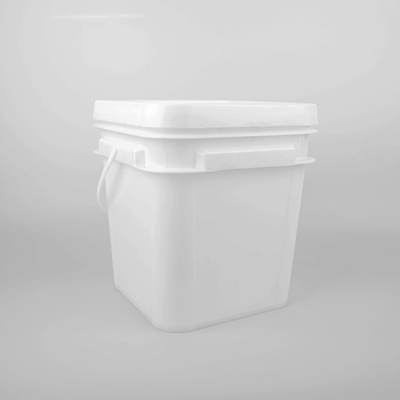 Renk ve kimyasallar için sapı ile kimyasallara dayanıklı kare plastik kova