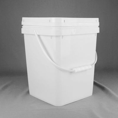 Kare Plastik Kova Gıda Sınıfı Beyaz Renk 20L