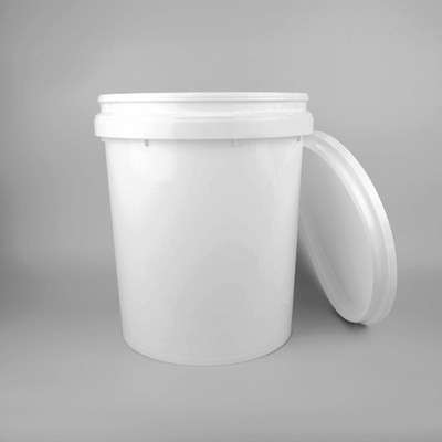 Beyaz 20Liter 5 Galon Plastik Kova Yuvarlak Kapaklı Geçmeli Şekilli