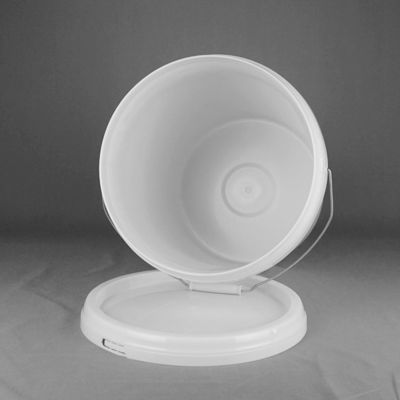 PP Malzeme Beyaz Yuvarlak 10 Ltr Boya Kovası 10L Kapaklı Kova