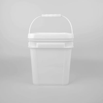 Deterjan İçin 5 Litre Polipropilen Beyaz Kare Plastik Kovalar