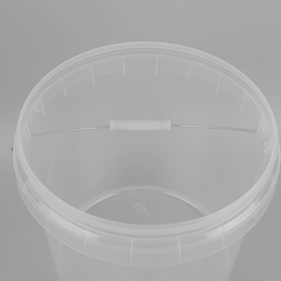 25*23*27cm Şeffaf Plastik Kova 10L Kapaklı Plastik Kova