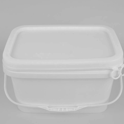 SGS Onaylı 25 * 17 * 15.8cm Şeffaf Gıda Sınıfı Kare Plastik Kova