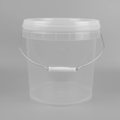 25*23*27cm Şeffaf Plastik Kova 10L Kapaklı Plastik Kova