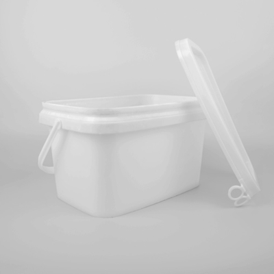 SGS Onaylı 25 * 17 * 15.8cm Şeffaf Gıda Sınıfı Kare Plastik Kova