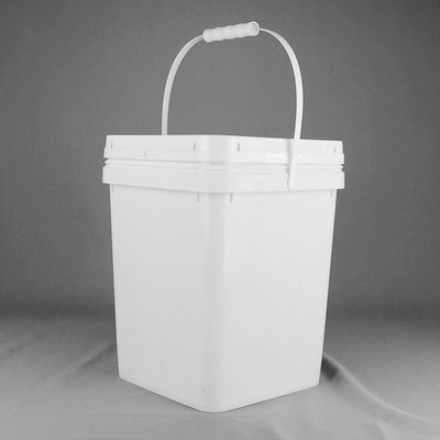 Kapaklı ve Saplı 20kg Kare Plastik Kova Özelleştirilebilir