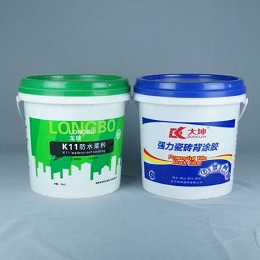 15L Yapışkanlı Boya Plastik Ambalaj Kovası, Kapaklı ve Saplı Özelleştirilmiş