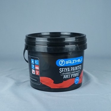 Dondurma için Gıda Güvenli 1L 33oz Küçük Siyah Plastik Kovalar